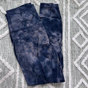 Lululemon Athletica Navy Tie-Dye Leggings